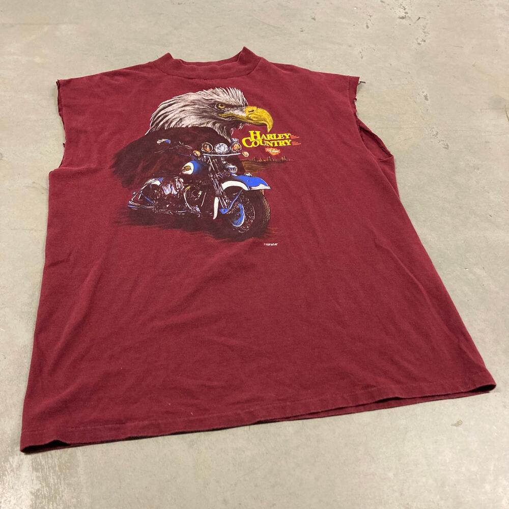 90s Harley Davidson funwear cutoff t-shirt